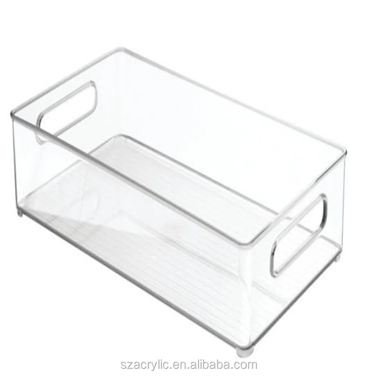 Custom Acrylic Refrigerator And Freezer Storage Organizer Bins For ...