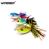 WATERBOY silicon tail soft frog bait treble hook topwater artificial plastic fish softbait 4.5cm 8.5g popper frog fishing Lures