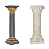 Factory sale miniature green white black cladding indoor round roman marble column with stand