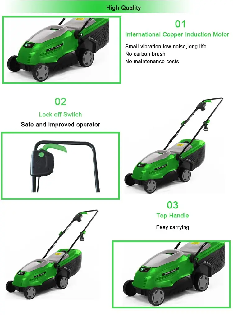 Hand Push Electric  Lawn Reel Mower Yard Machine For Sale