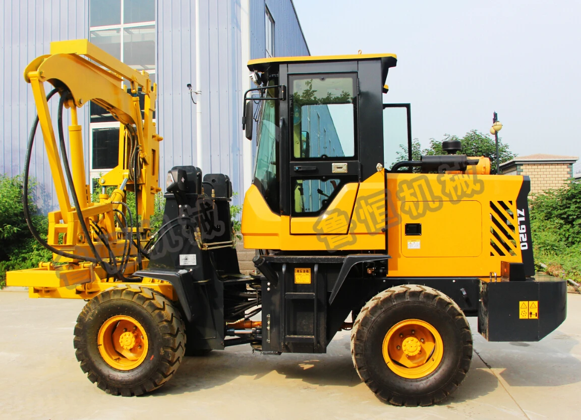 Highway Guardrail construction pile driver /Pile-driving and pile-pulling drilling one-body