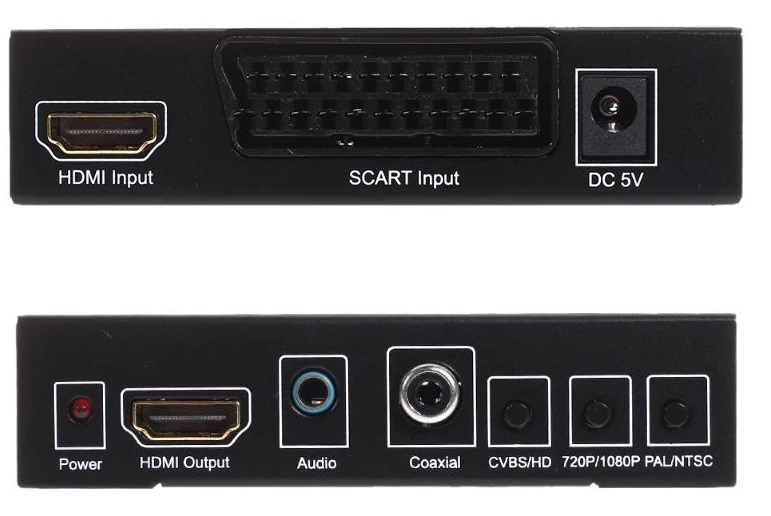 Full Hd 1080p Scart Hdmi To Hdmi Converter Adapter Video Audio
