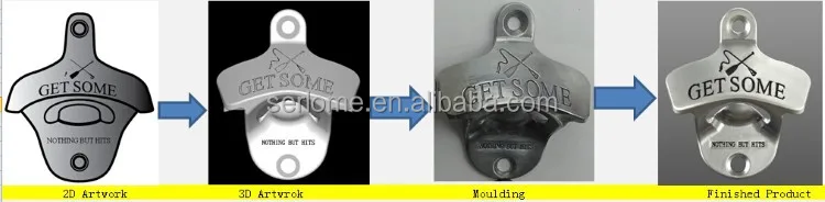 wall mount bottle opener artwork