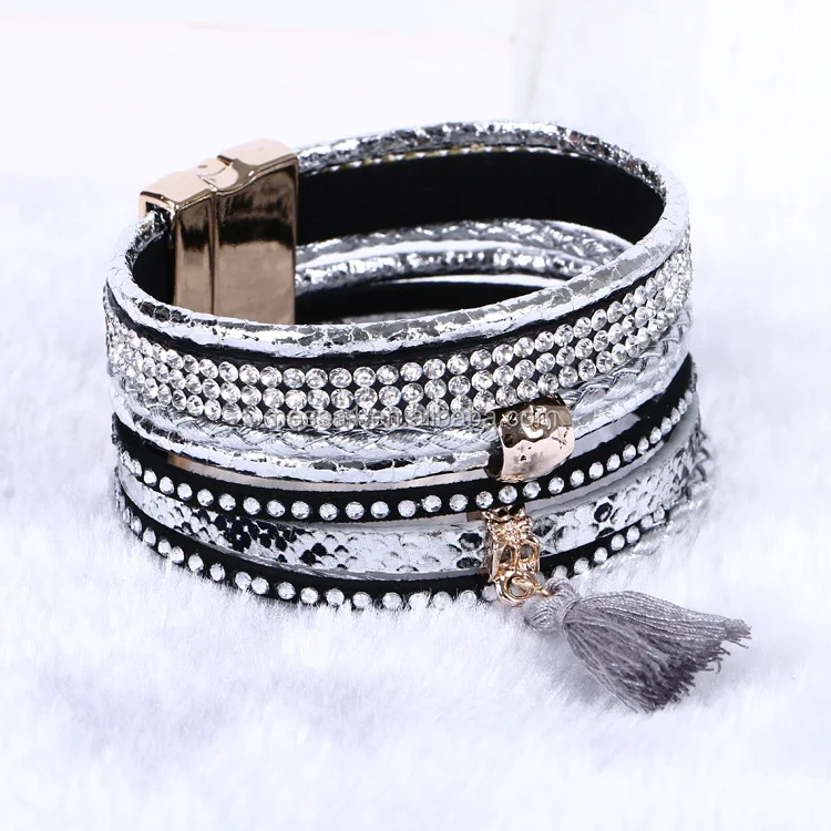 Fashion Magnetic Clasp Leather Wrap Bracelet Whole Bbbr 0001 Product On Fashion Magnetic Clasp Leather Wrap Bracelet Whole Bbbr 0001 Product On