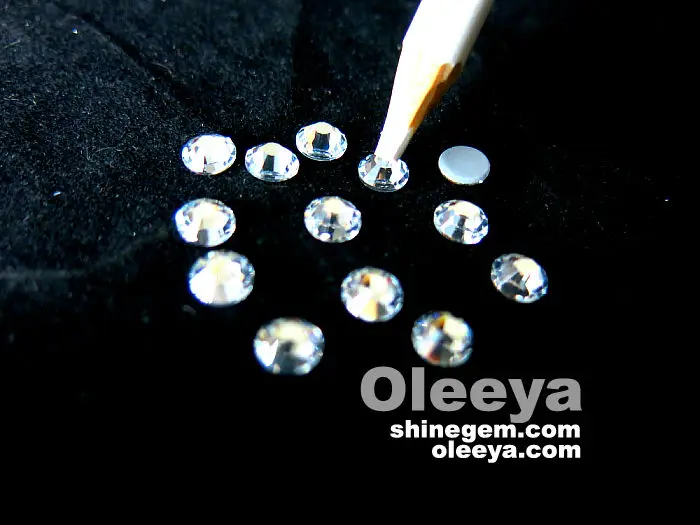 100% Excellent Black Color 12pcs/lot Nail Art Hot Fix Rhinestone Pen for DIY Usage With Different Colors