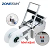 ZONESUN semi automatic handle LT-50 Round Plastic water wine beer cans tube vial pet glass bottle labeling machine