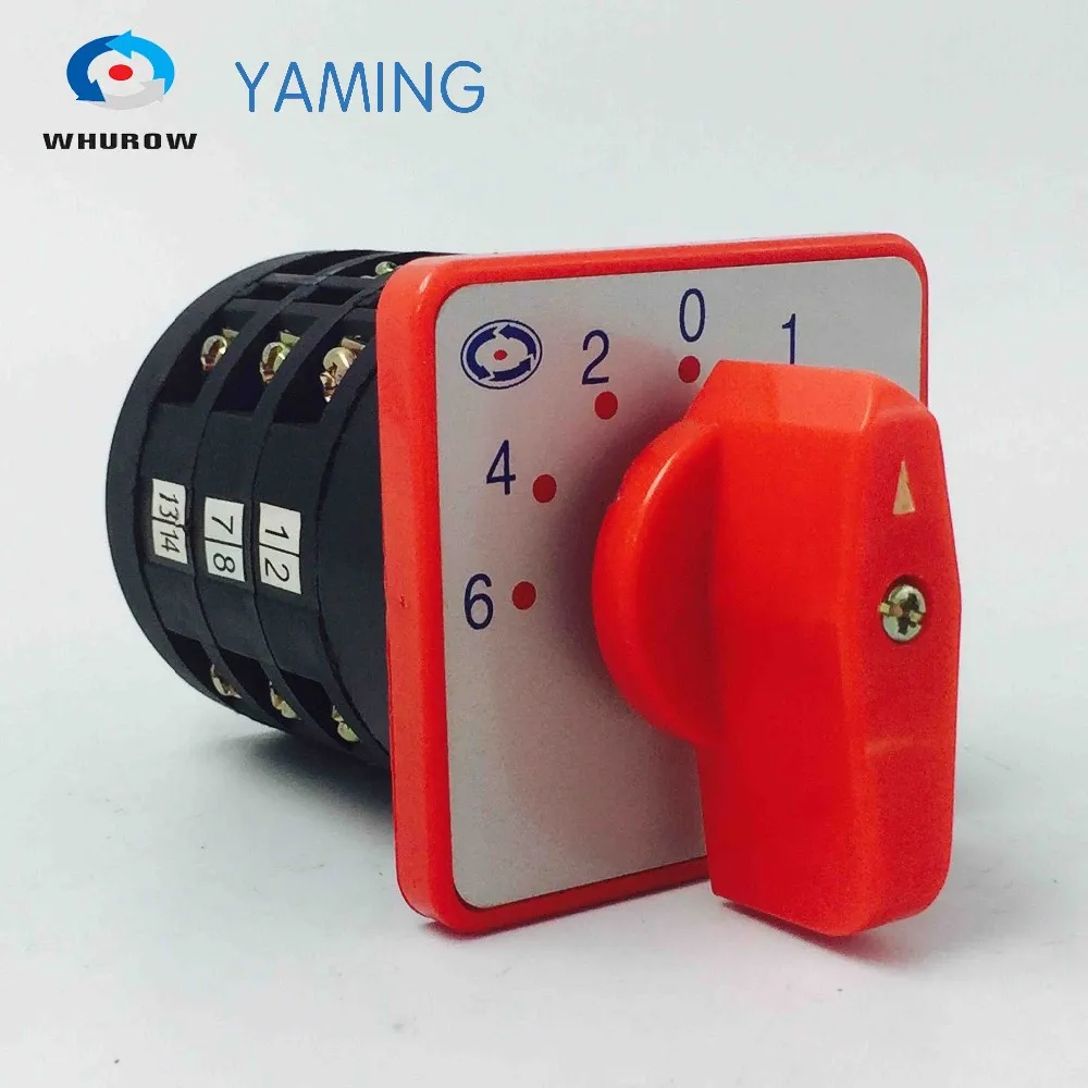 Yaming Electric 5a 380v Rotary Cam Switch 3 Position 6 Poles 36 Terminals Main Universal