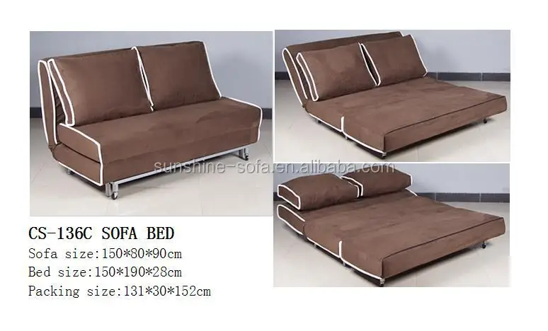 Three Folded Convertible Folding Leisure Sofa Bed Furniture - Buy ...