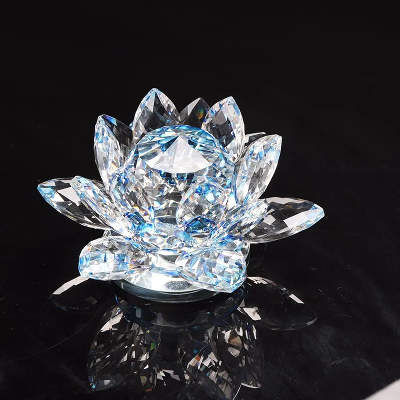 Wholesale Crystal Glass Lotus Flower Candle Holder For