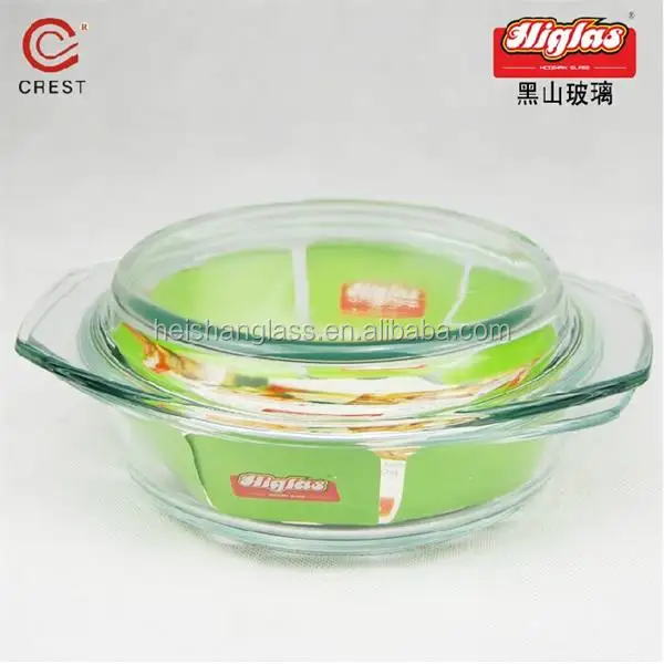 
Hot Sale Eco-friendly 1.0lL Round Borosilicate Glass Casserole for Kitchen Cooking Manufacturer Wholesale 