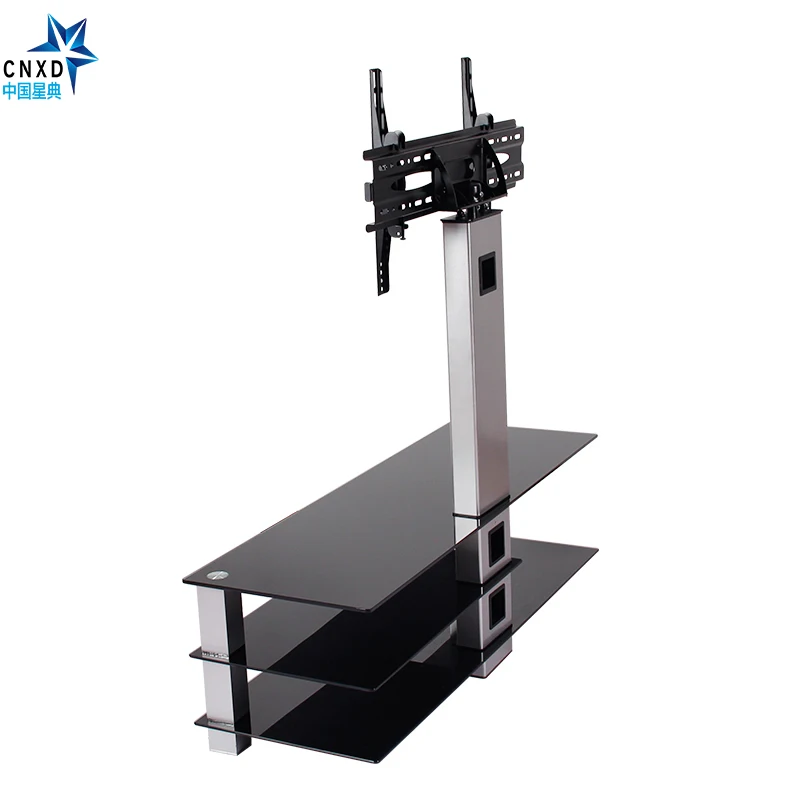 C1240 Tilting Adjustable Lcd Led Used Tv Stand With Glass Base Fits 32