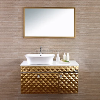 High End Bath Furniture Wall Hung Vanity Units With Big Storage