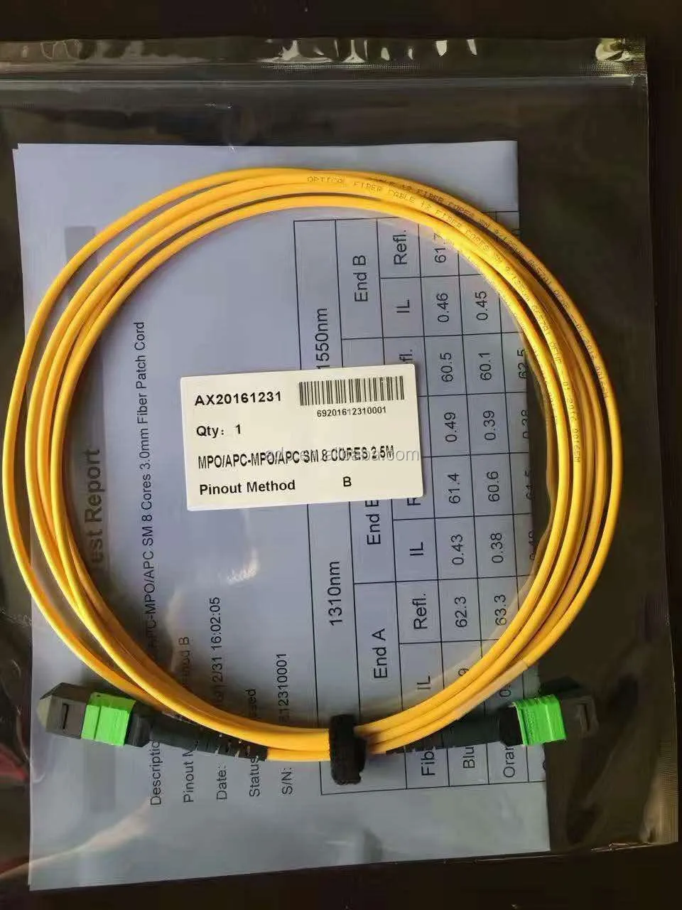 Mpo/apc To Mpo/apc Sm 10gig Fiber Patch Cable - Buy Fiber Patch Cable ...