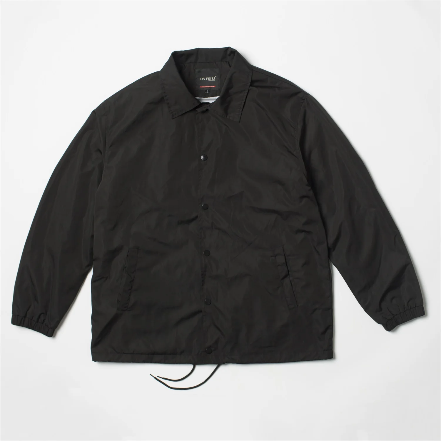 Wholesale Good Waterproof Blank Coaches Jacket Plain Black - Buy ...