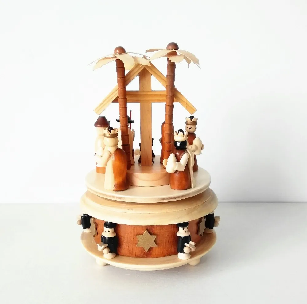 Nativity Scene Wooden Christmas Music Box Mechanism For Gifts Buy