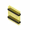 Straight Pin Double Plastic 1.27 Male Pin Header mounted on the PCB