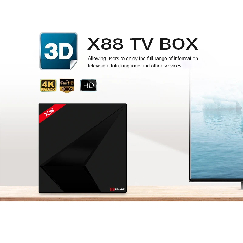 android tv os box X88 voice 4gb 32gb