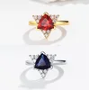 925 sterling silver diamond ring 14k white gold ruby rings