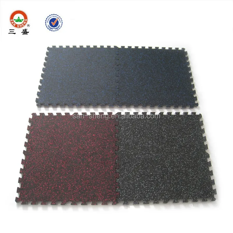 Cheap Interlocking Rubber Floor / Interlock Gym Mat / Interlock Rubber