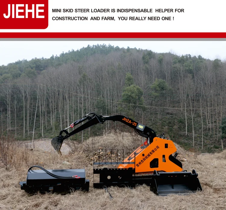 2019 New Mini Skid Steer Backhoe Wheel Loader With Bucket ...