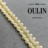 Knitted Handmade rhinestone chain lace stone lace pearl lace for garments
