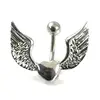 Angel Wing Stainless Steel Belly Button Ring