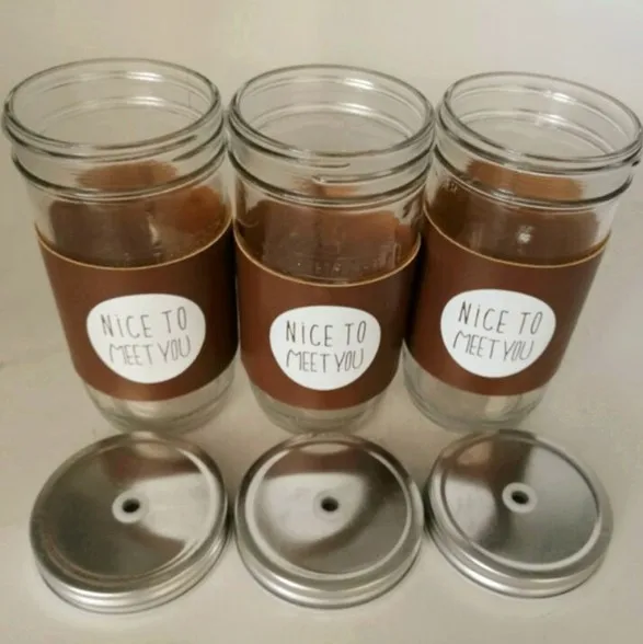 Round Shape Honey Jam Pickles Glass Jar With Twist off Lid Food Storage Glass Jar