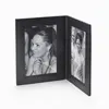 custom foldable double sided leather photo frame picture frame manufacturer.