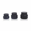 15g 30g 50g 100g opaque matte black glass jars with black lid for cosmetic eye cream facial cream nail ponish powder