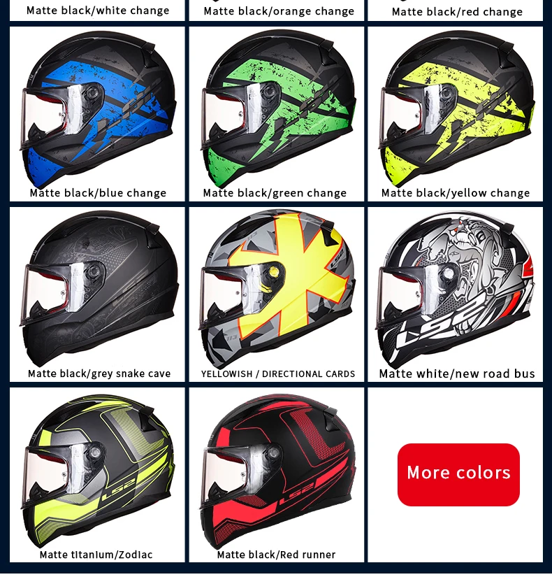 Ls2 Ff353 Full Face Motorcycle Helmet Abs Safe Structure Casque Moto