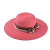Women's Ridge Wide Floppy Brim Summer Beach Sun Hat Straw Cap Party Garden Travel