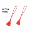 Wholesale Red Cotton Small Bookmark Tassel for Name Card, Business Card, Non Shinny Tassel