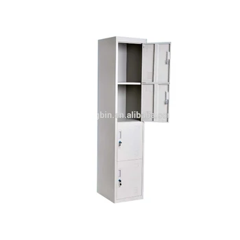 Office Steel 4 Tier Cheap Metal Hair Salon Storage Locker Steel