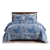 wholesale quilted embroidered patchwork quit 100% polyester bedspread
