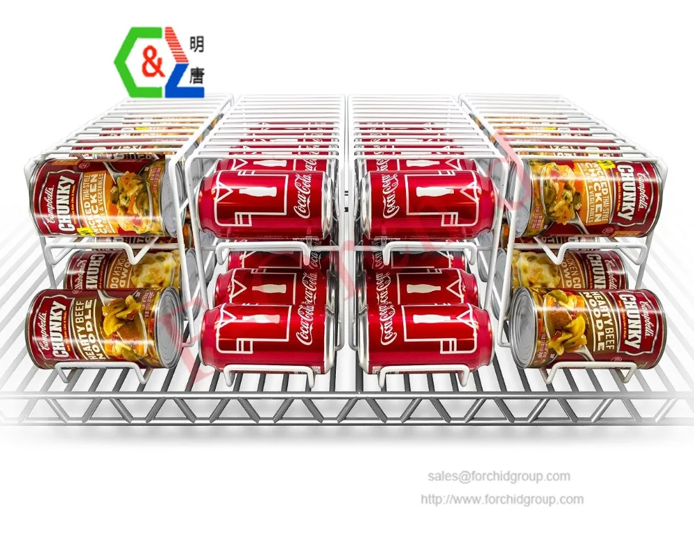 Soda Can Rack Beverage Dispenser Dispenses 12 Standard Size 12oz Soda