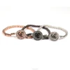 New arrival micro pave zircon om round beads braided macrame bracelet