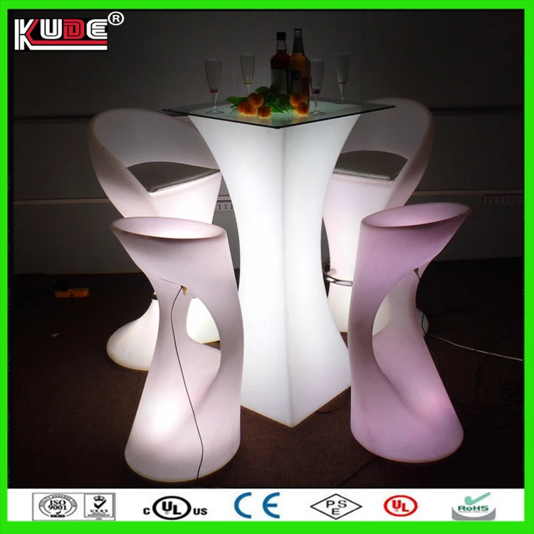 High Cocktail Bar Tables Led Bar Furniture,Led Lighted Bar Table Set For Events Buy High