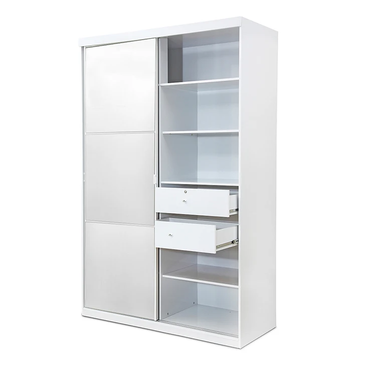 laminate wooden cabinet wardrobe with sliding door