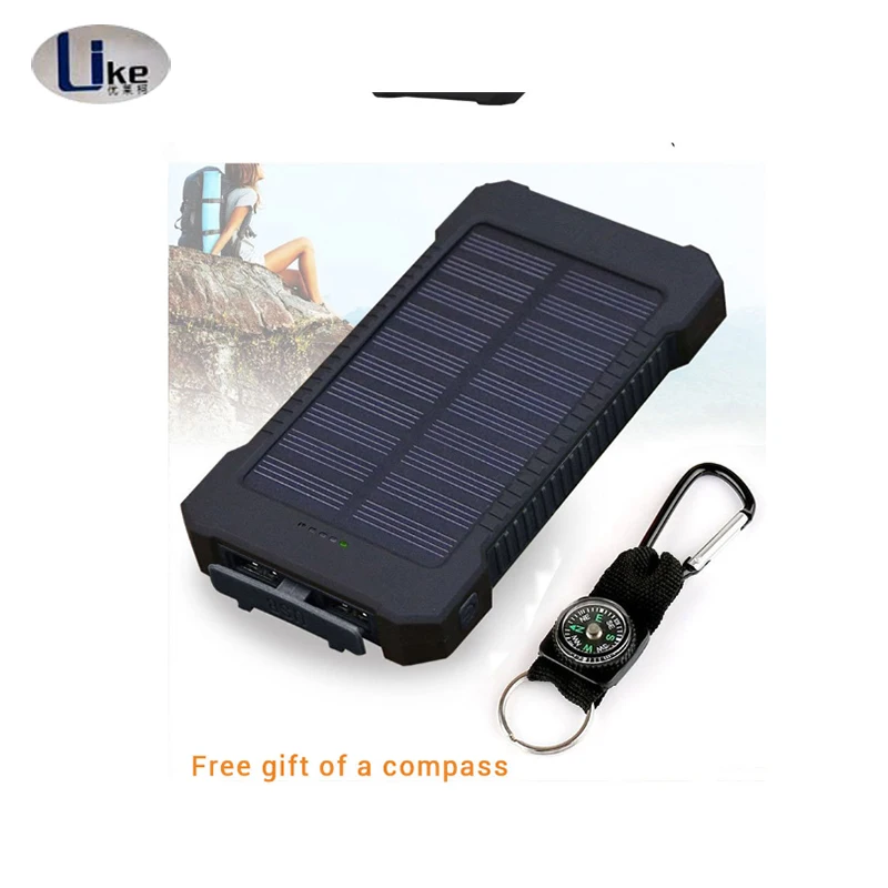 The Best Selling New Product On Amazon High Capacity Solar Power Bank 10000mah Waterproof Power
