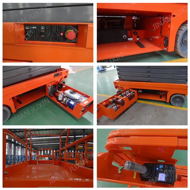 6-14m 200kg 500kg cheap price hydraulic battery power mini small electric scissor lift with CE ISO certification