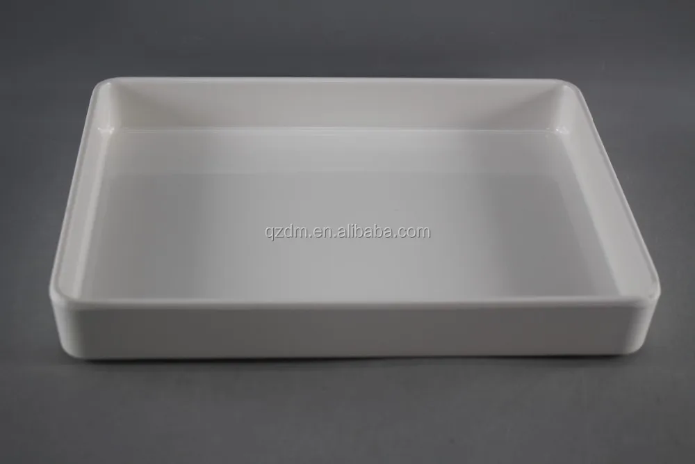 10" Melamine white tray , White hotelware tray
