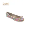 Young fashion pointed toe mult colored ladies beautiful flat shoes