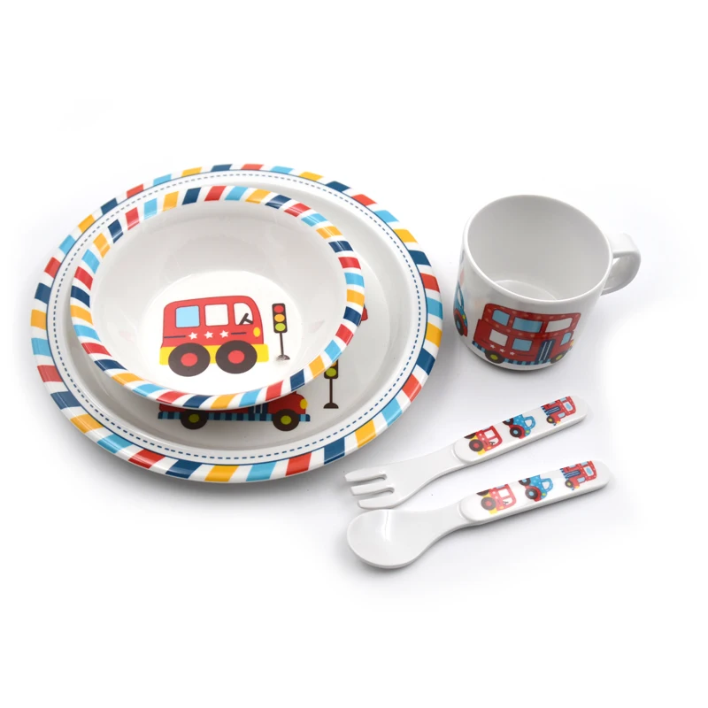 Wholesale Unbreakable 5 Pcs Baby Dinnerware Set,Melamine Children ...