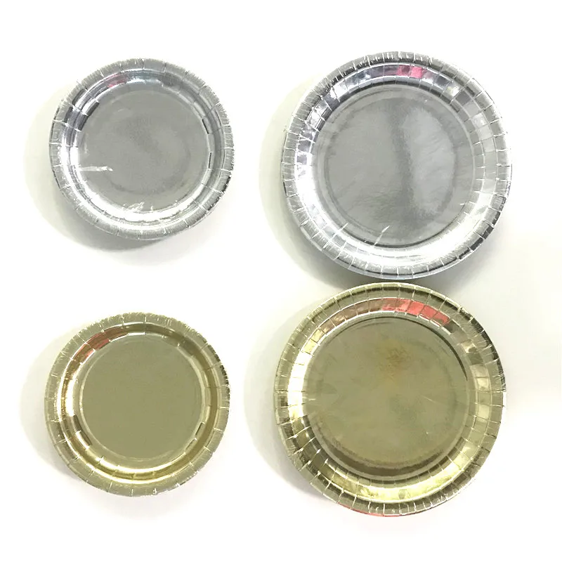 9'' Disposable Bright Gold Paper Plates In Round For Party Buy Bright