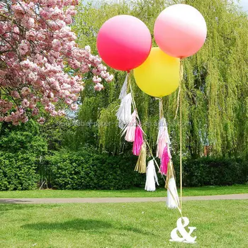 New Party Decoration Ideas Giant Round Tasselled Helium Balloon