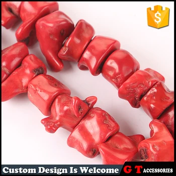 Size Hulking Red Oil Dyed Coral Beads 