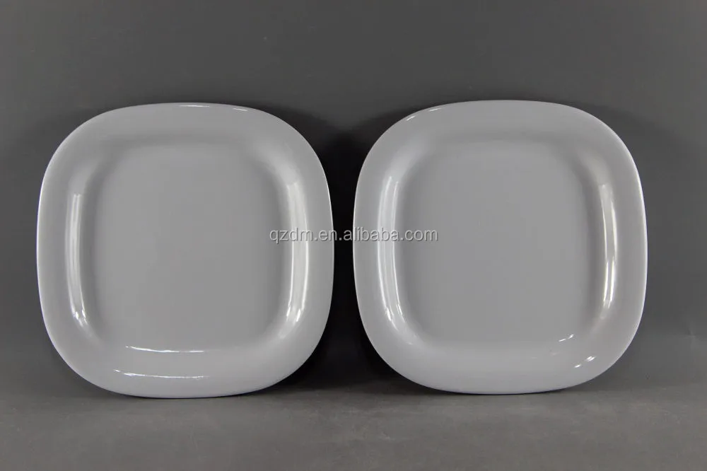 Plain White Melamine Square Side Plate Square Dessert Dish