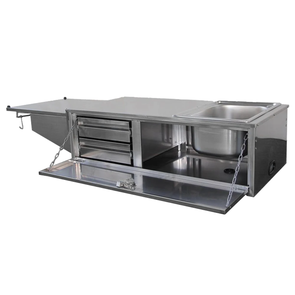 Ecocampor Rv Camper Trailer Slide-out Kitchen Stainless Steel For Sale - Buy Slide-out Kitchen ...