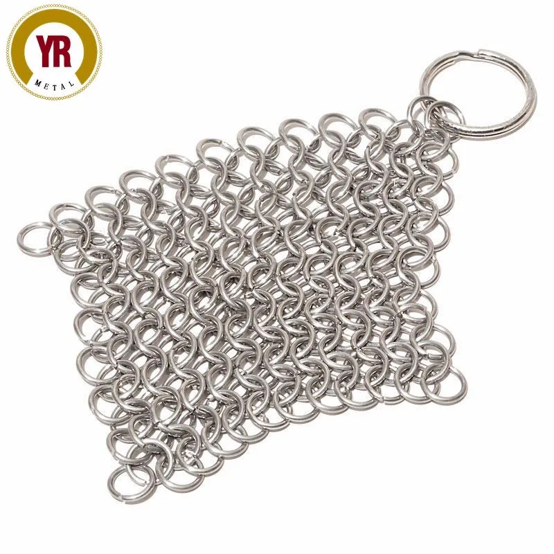 Stainless Steel Chain Mail Scrubber Ring Mesh - Buy Stainless Steel Pot ...