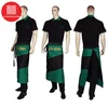 custom logo embroidery Anti-oil T/C fabric patch work restaurant decorative waist apron